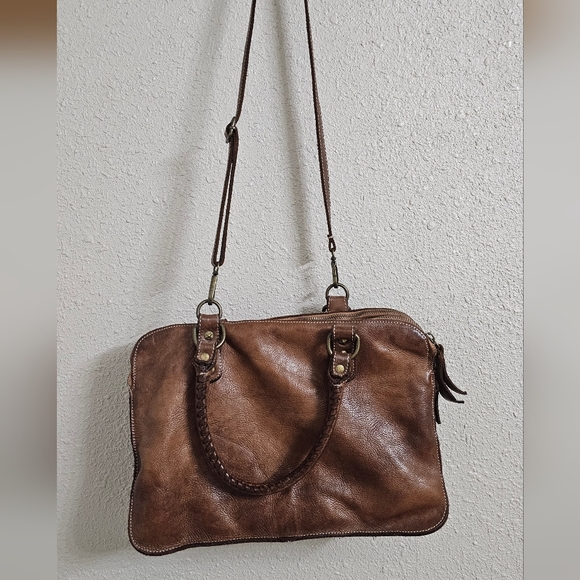 Costanza Rota Elegant Brown Leather Handbag - Picture 1 of 7